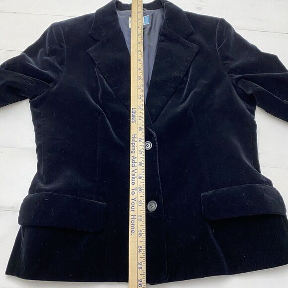 Atkins JR Women's Velvet Black Cotton Blazer Size 13 Made in Japan - Picture 7 of 12